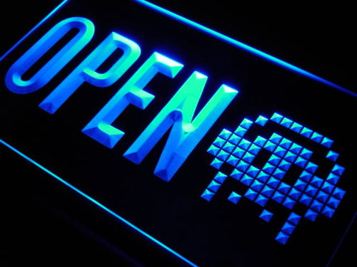 OPEN Game Shop Store Display Neon Light Sign